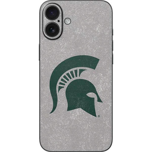 Michigan State University Grey Spartans Logo iPhone 16 Plus Skin